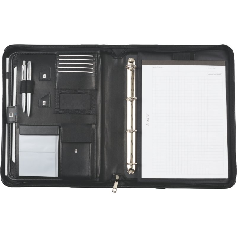 Alassio A4 TRENTO tablet organiser, faux leather, black
